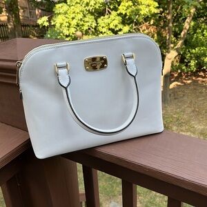 LIKE NEW MICHAEL Michael Kors White Medium Dome satchel.
